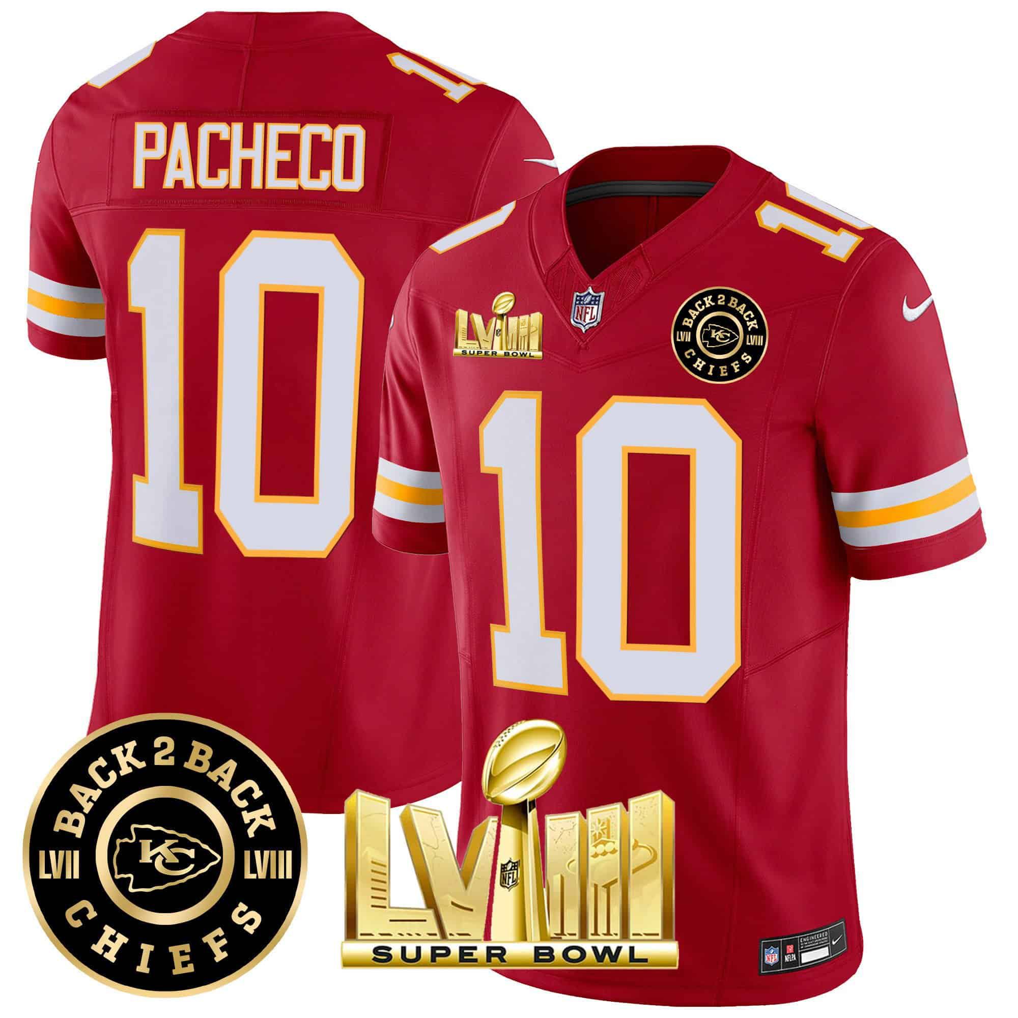 Men Kansas City Chiefs #10 Pacheco Red 2024 Nike Super Bowl LVIII & Back-2-Back Patch Vapor NFL Jersey style 3->indianapolis colts->NFL Jersey